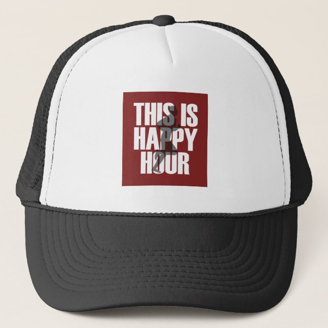 Running Is Happy Hour Trucker Hat (Front)