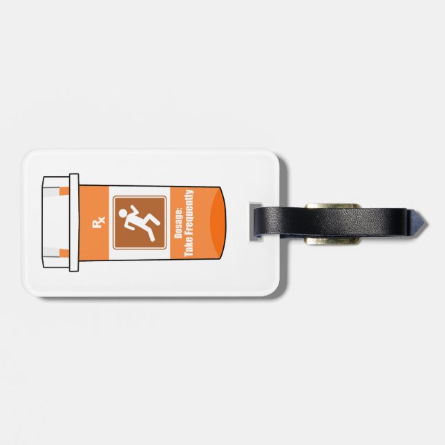 Running Is My Drug Luggage Tag (Back Horizontal)