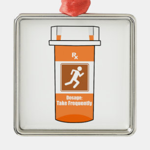 Running Is My Drug Metal Tree Decoration