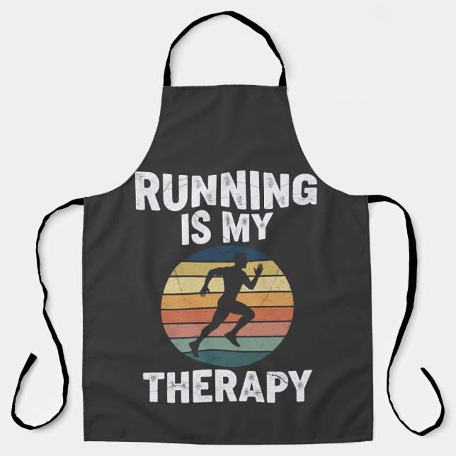Running Is My Therapy Apron (Front)