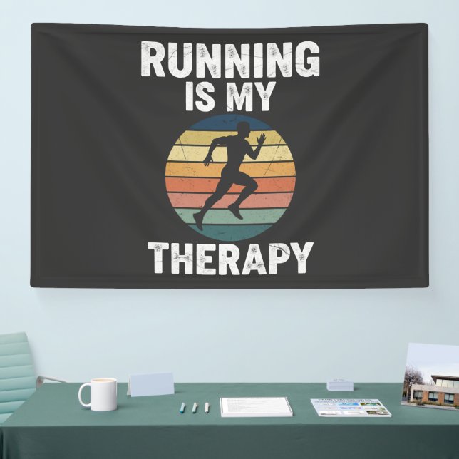 Running Is My Therapy Banner (Tradeshow)