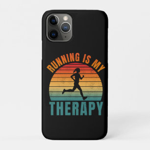 Running is my therapy funny exercise gift Case-Mate iPhone case
