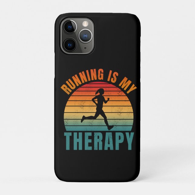 Running is my therapy funny exercise gift Case-Mate iPhone case (Back)
