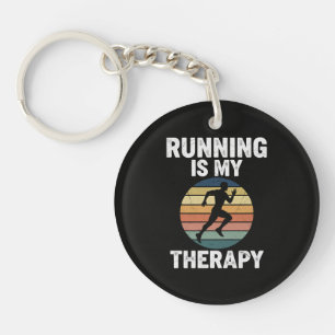 Running Is My Therapy Key Ring
