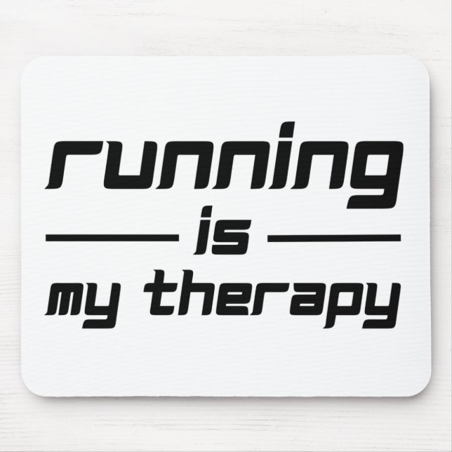 Running Is My Therapy Mouse Pad (Front)