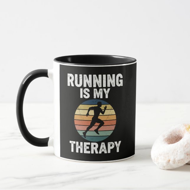 Running Is My Therapy Mug (With Donut)