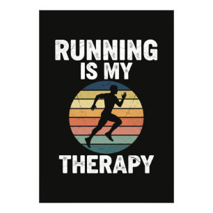 Running Is My Therapy Photo Print