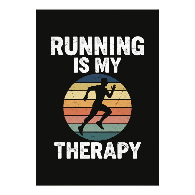 Running Is My Therapy Photo Print (Front)