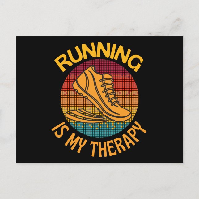 Running Is My Therapy Postcard (Front)