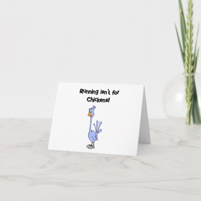 Running Isn’t for Chickens – Marathon Humour Card (Front)