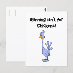 Running Isn’t for Chickens – Marathon Humour Postcard