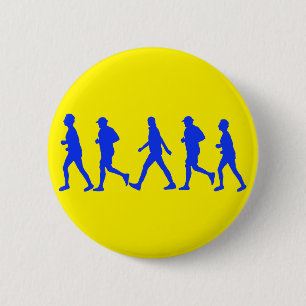 Running Jogging Work Out 6 Cm Round Badge