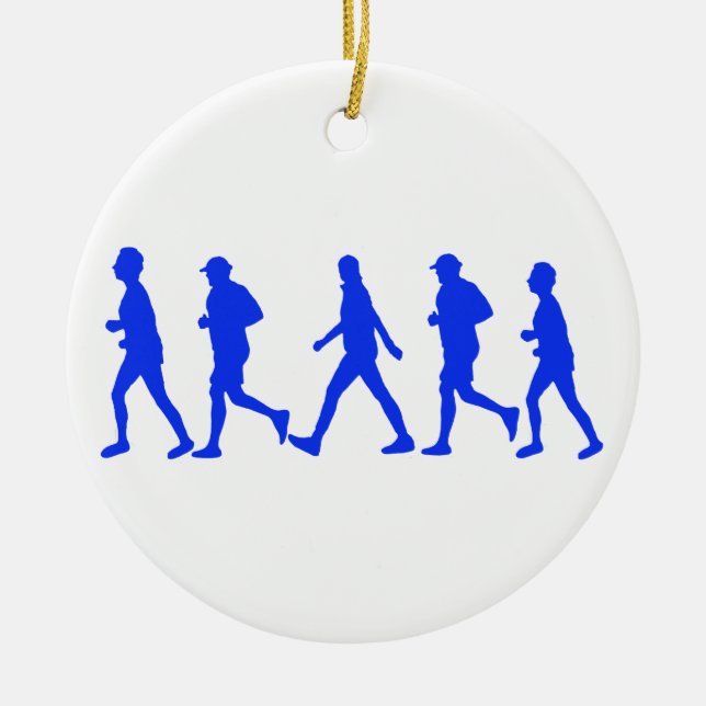 Running Jogging Work Out Ceramic Tree Decoration (Front)
