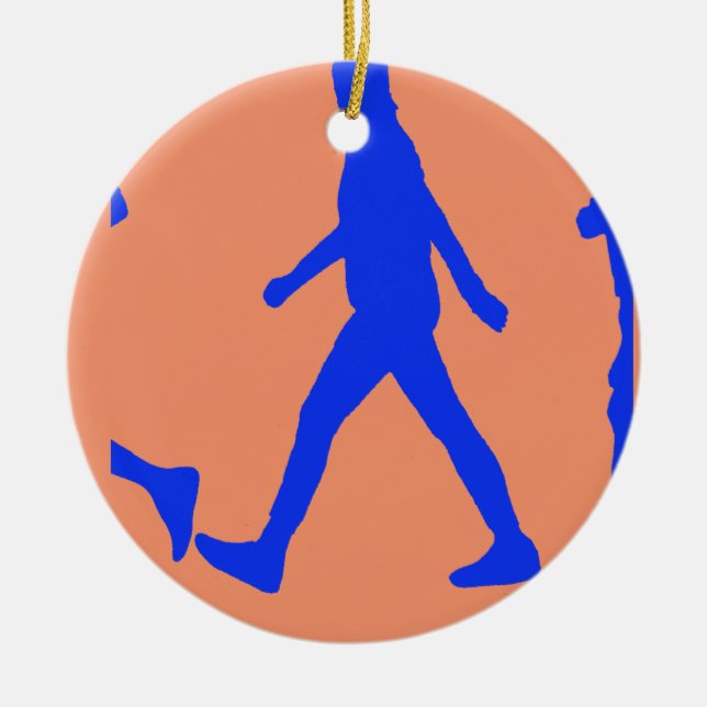 Running Jogging Work Out Ceramic Tree Decoration (Front)