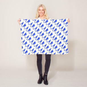 Running Jogging Work Out Fleece Blanket