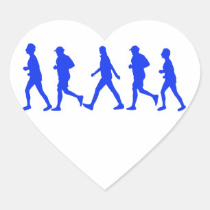 Running Jogging Work Out Heart Sticker