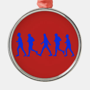 Running Jogging Work Out Metal Tree Decoration