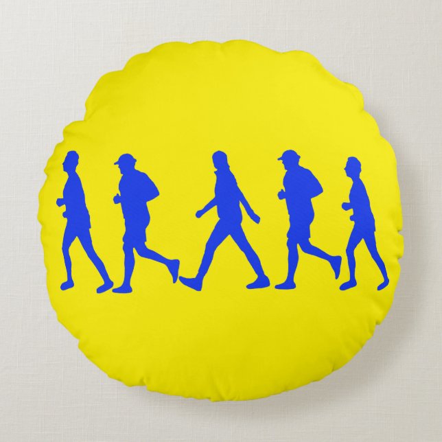 Running Jogging Work Out Round Cushion (Front)
