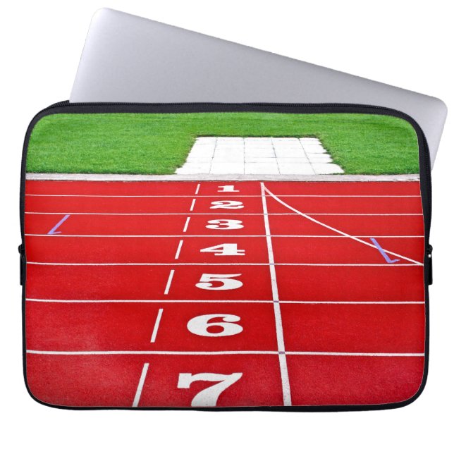 Running Lanes on the Track Laptop Sleeve (Front)