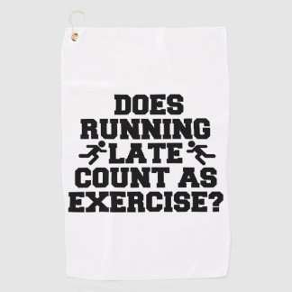 Running Late Golf Towel