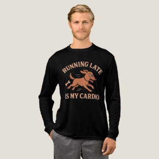 Running Late Is My Cardio Funny Dog Pets lovers Tri-Blend Shirt