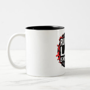 Running Late Is My Cardio - Funny Time Pun Two-Tone Coffee Mug