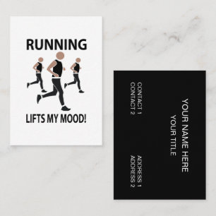 Running Lifts My Mood Running Business Card