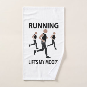 Running Lifts My Mood Running Hand Towel