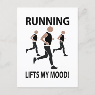 Running Lifts My Mood Running Postcard