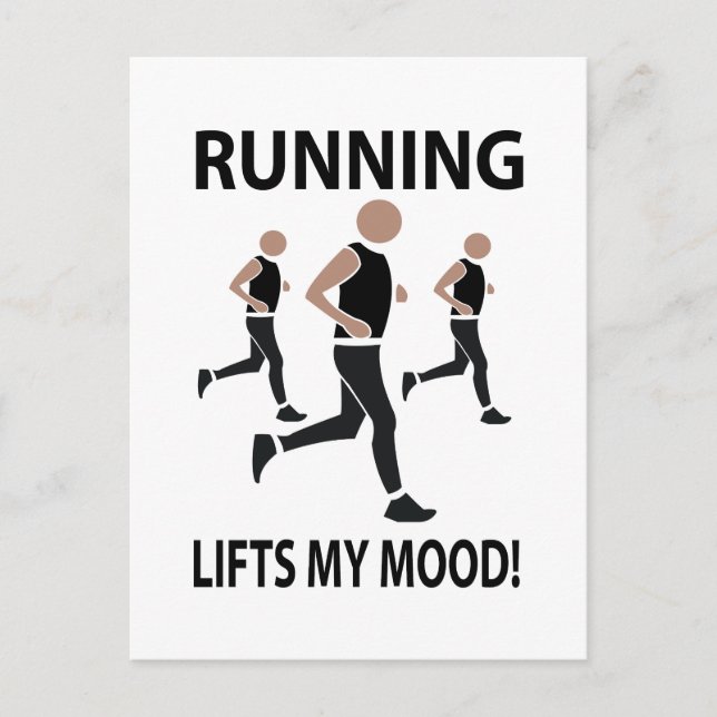 Running Lifts My Mood Running Postcard (Front)