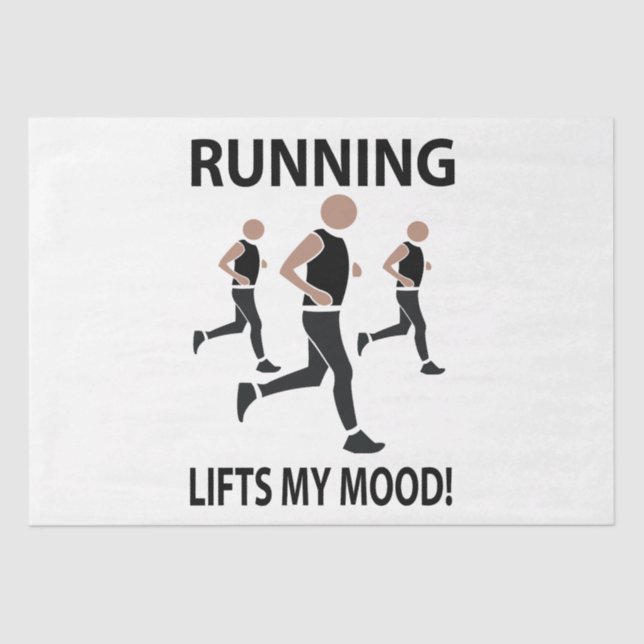 Running Lifts My Mood Running Tissue Paper (Front)