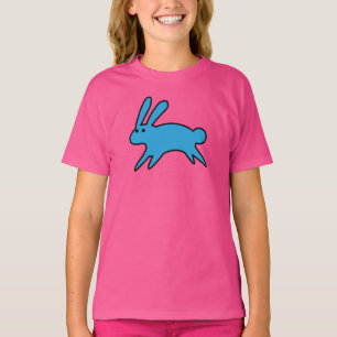 Running Little Blue Bunny  T-Shirt