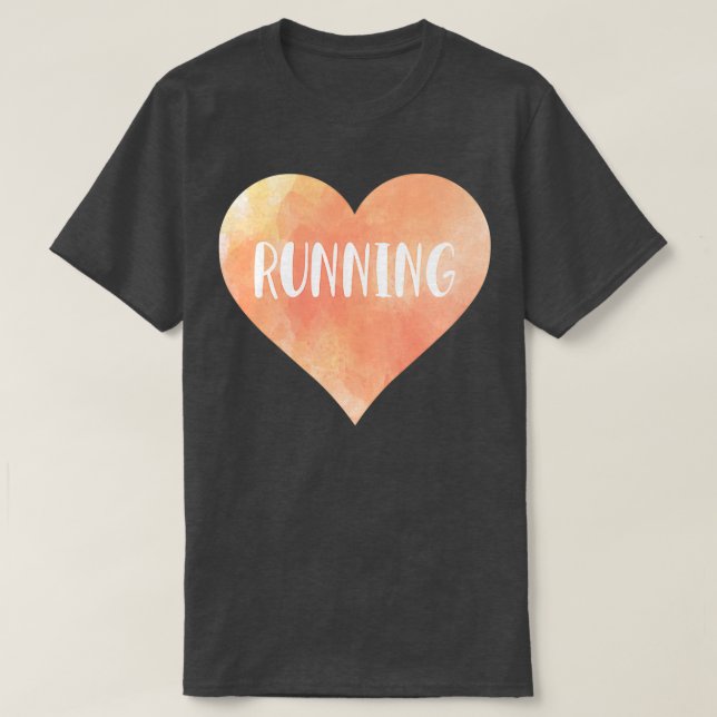 Running love heart T-Shirt (Design Front)