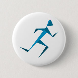 Running Man 6 Cm Round Badge