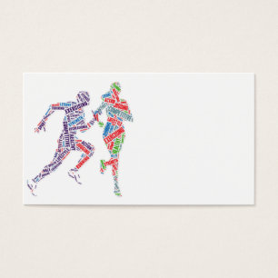 Running man and girl