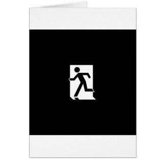 Running Man Emergency Fire Exit Sign