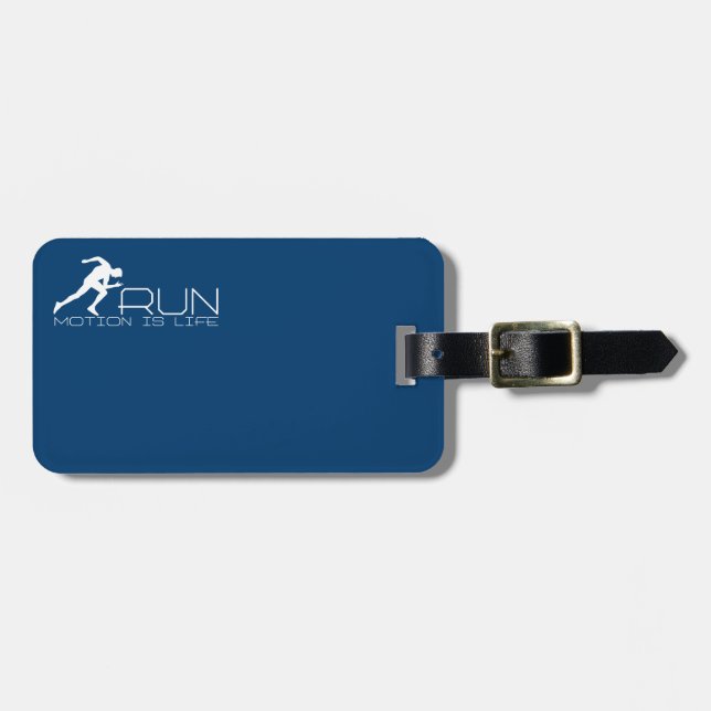 Running man luggage tag (Front Horizontal)
