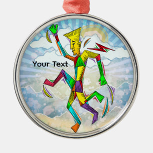 Running Man Metal Tree Decoration