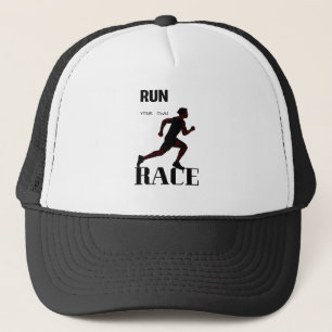 Running man trucker hat