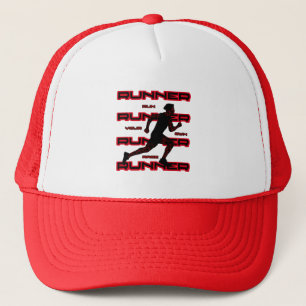 Running man trucker hat