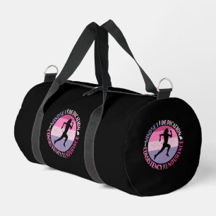 Running Mindset - Girly Runner Endurance Quote Duffle Bag