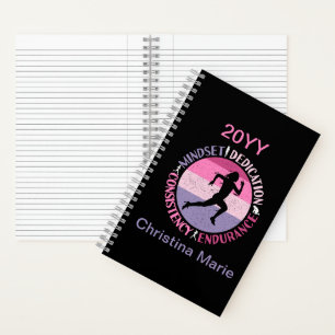 Running Mindset - Girly Runner Endurance Quote Notebook