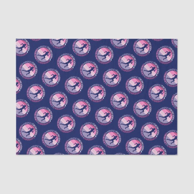 Running Mindset - Girly Runner Endurance Quote Tissue Paper (Front)