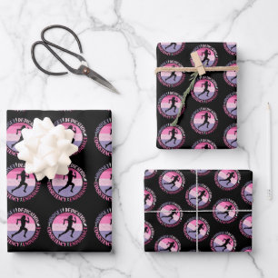 Running Mindset - Girly Runner Endurance Quote Wrapping Paper Sheet