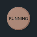 Running mocha mousse dishwasher magnet<br><div class="desc">Minimal "running" dishwasher kitchen magnet with a mocha mousse background helping you with kitchen organisation. Customise with your text.</div>