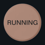 Running mocha mousse dishwasher magnet<br><div class="desc">Minimal "running" dishwasher kitchen magnet with a mocha mousse background helping you with kitchen organisation. Customise with your text.</div>