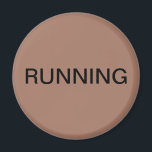Running mocha mousse dishwasher magnet<br><div class="desc">Minimal "running" dishwasher kitchen magnet with a mocha mousse background helping you with kitchen organisation. Customise with your text.</div>
