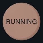 Running mocha mousse dishwasher magnet<br><div class="desc">Minimal "running" dishwasher kitchen magnet with a mocha mousse background helping you with kitchen organisation. Customise with your text.</div>