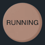 Running mocha mousse dishwasher magnet<br><div class="desc">Minimal "running" dishwasher kitchen magnet with a mocha mousse background helping you with kitchen organisation. Customise with your text.</div>