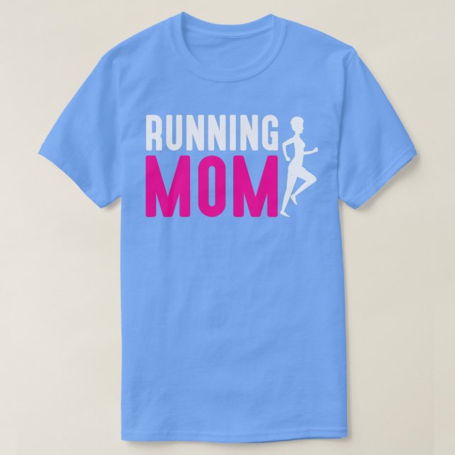 Running Mom Athlete marathon Mother Sport Runner T-Shirt (Design Front)